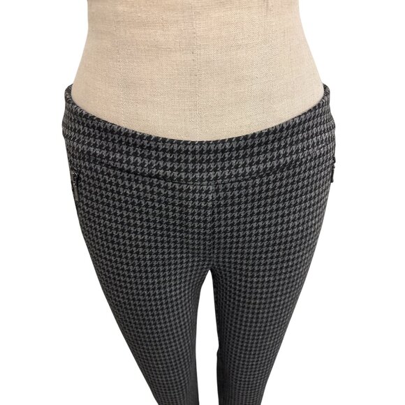 J.McLaughlin Womens Houndstooth Patterned Slim Fit Pants Size 0 Black/Gray Rayon - Picture 10 of 13